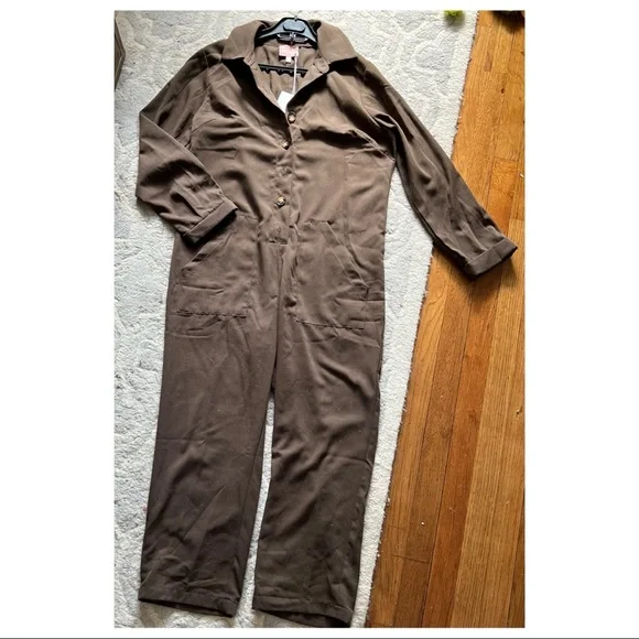NWT! Show Me Your MuMu Fargo Jumpsuit in Olive size Medium - Picture 5 of 6